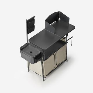 Mueble cocina camping XL, fregadero 10L, mampara y espacio