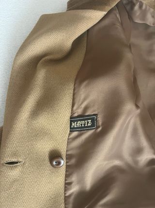Abrigo paño marrón talla L