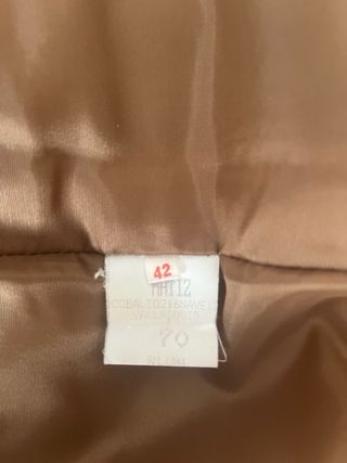 Abrigo paño marrón talla L