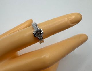 Anillo Oro 18kt Diamantes Talla Esmeralda