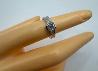 Anillo Oro 18kt Diamantes Talla Esmeralda