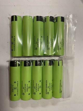 10 baterias panasonic NCR18650GA verde