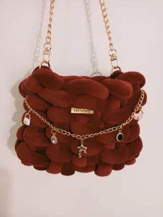 Borsa marshmallow realizzata a mano