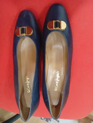 Zapatos El Corte Inglés Talla 37 Azul Marino
