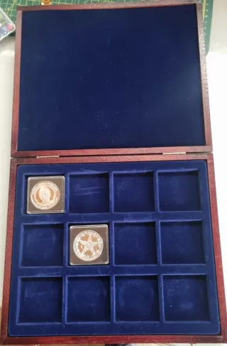 Estuche para monedas, onzas plata, medallas