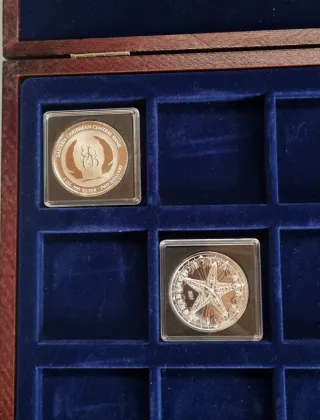 Estuche para monedas, onzas plata, medallas