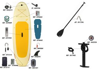 Tabla paddle surf hinchable 100 9'6 1 Persona (Hasta 80 kg)