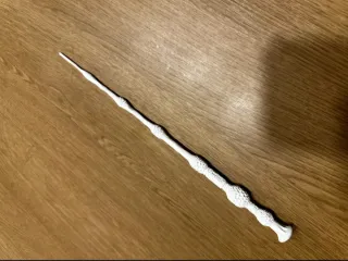 Varita de saúco Harry Potter, impresa en 3D