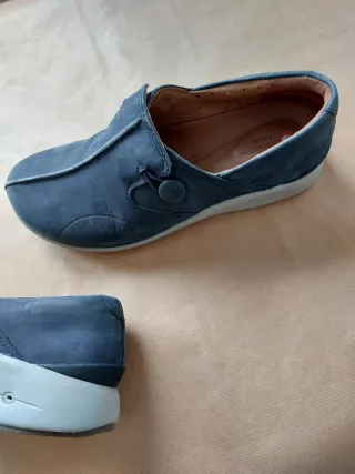 Zapatos Clarks Mujer Nobuk Azul Marino
