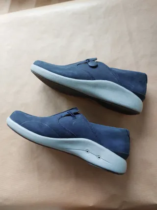Zapatos Clarks Mujer Nobuk Azul Marino