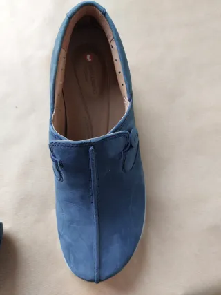 Zapatos Clarks Mujer Nobuk Azul Marino
