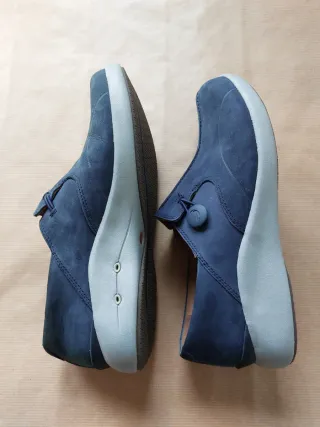 Zapatos Clarks Mujer Nobuk Azul Marino