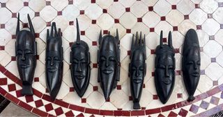 Máscaras Africanas de Madera (Set de 7)