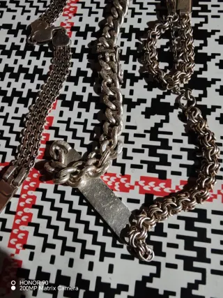 Lote 3 pulseras plata 50 gramos