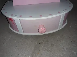 Tocador infantil madera rosa con espejo ver fotos