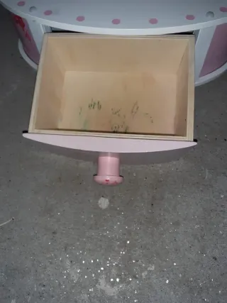 Tocador infantil madera rosa con espejo ver fotos