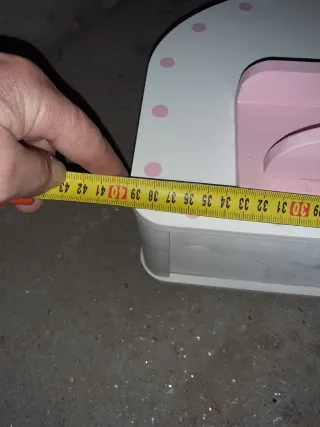 Tocador infantil madera rosa con espejo ver fotos