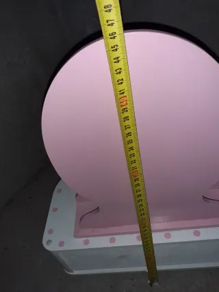 Tocador infantil madera rosa con espejo ver fotos