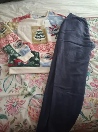 Pijama Polar Mujer Lilo y Stitch Nuevo
