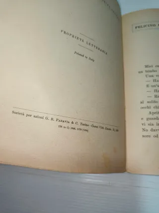 Libro Piccola Storia Di Un Bimbo Felice, anni 40