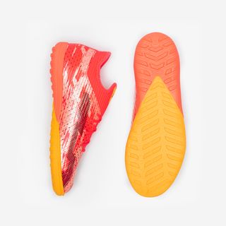 Botas de fútbol niño con cordones CLR TURF red storm