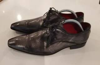 Zapatos de vestir T42/UK8 negros y grises