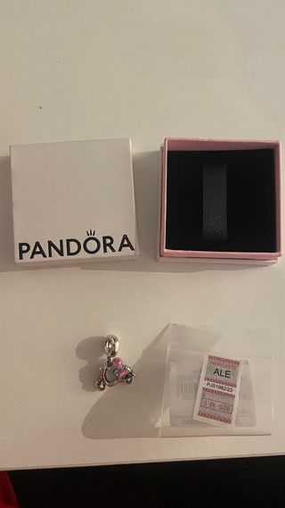 Charm Pandora Moto Rosa Plata Nuevo