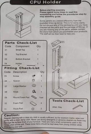 Supporto PC Sotto Scrivania Regolabile - Robusto