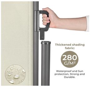 Toldo Lateral Retráctil 600x160cm Beige