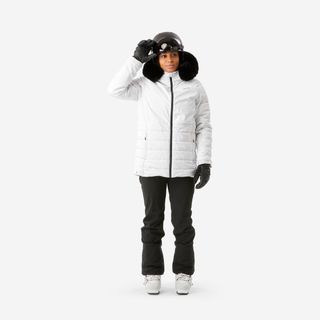 Chaqueta de esquí y nieve impermeable semi-larga Mujer