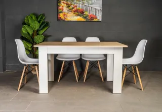 Conjunto comedor blanco