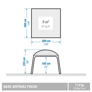 Carpa plegable habitáculo de camping 10 personas UPF50+