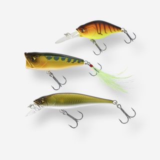 Kit Señuelos de Pesca Spinning Popper Minnow Crankbait Kit