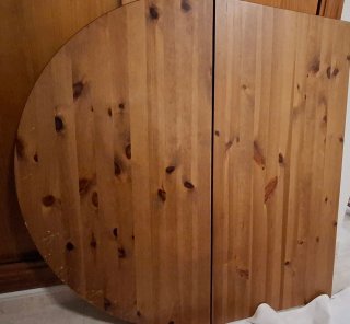 Mesa plegable, con ala abatible