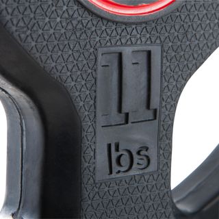 Disco musculación 5 kg de caucho de 28 mm Domyos