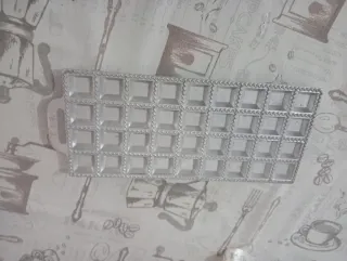 Forma ravioli quadrati metallo
