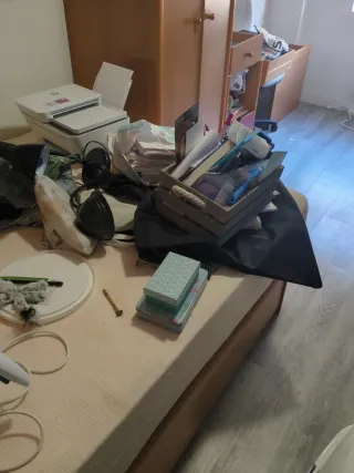 Cama canapé tela y madera