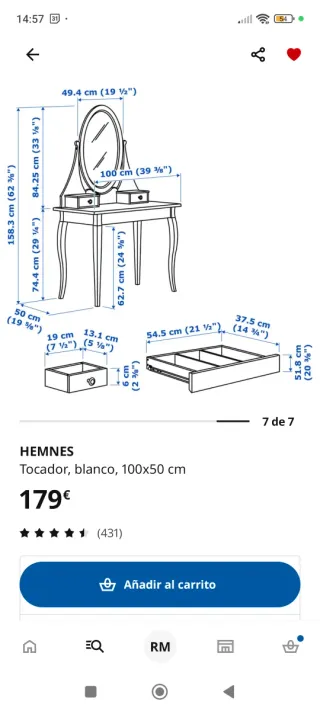 Tocador Blanco Ikea Hemnes