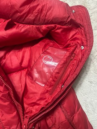 Chaleco largo acolchado rojo