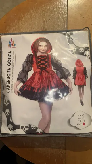 Disfraz Caperucita Gótica Talla 10-12