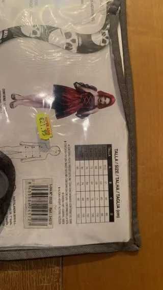 Disfraz Caperucita Gótica Talla 10-12