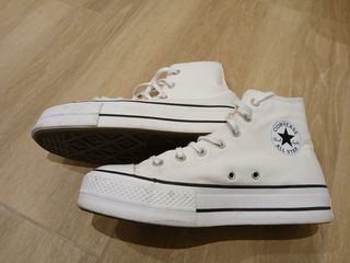 Converse AllStar Plataforma Blancas Talla 40