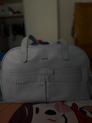 Bolso carro Mayoral bebé en azul. Buen estado
