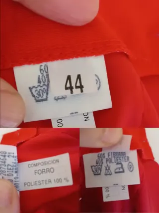 Falda vintage años 80 roja