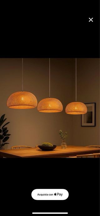 Lampadario IKEA Böja bambù