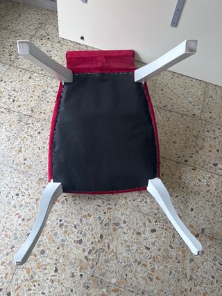 Juego de 6 Sillas Rojas Terciopelo.