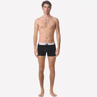 Calzoncillos boxer pack 2 Hombre adidas negro blanco
