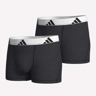 Calzoncillos boxer pack 2 Hombre adidas negro blanco