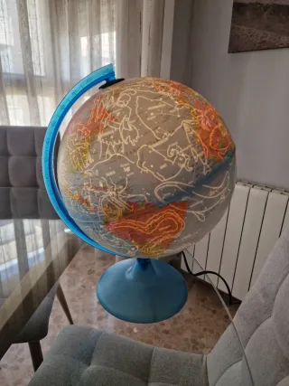 Lámpara Globo Terráqueo Azul