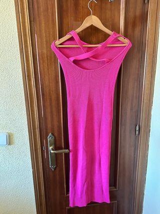 Vestido fucsia largo